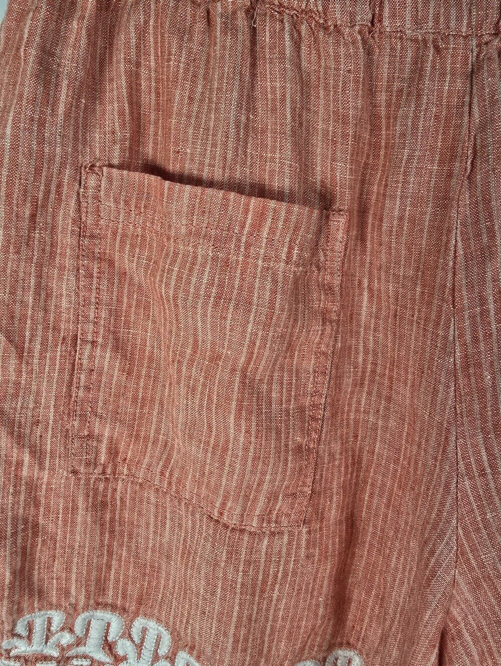 Anthropologie Women's Beachcomber Linen Coral Boho Embroidered Shorts Size Small - Picture 9 of 14